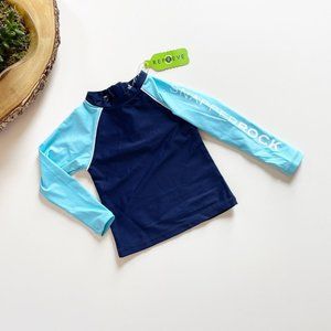 New • Snapper Rock Blue Long Sleeve Rash Guard Top | 12-18m